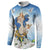 Italy Immaculate Conception Feast Day Button Sweatshirt Virgin Mary with Cross And Lily Flower LT19