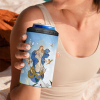 Italy Immaculate Conception Feast Day 4 in 1 Can Cooler Tumbler Virgin Mary with Cross And Lily Flower - Wonder Print Shop