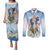 Italy Immaculate Conception Feast Day Couples Matching Puletasi and Long Sleeve Button Shirt Virgin Mary with Cross And Lily Flower LT19