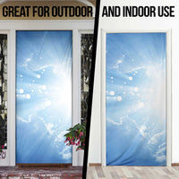 Italy Immaculate Conception Feast Day Door Cover Virgin Mary with Cross And Lily Flower - Wonder Print Shop