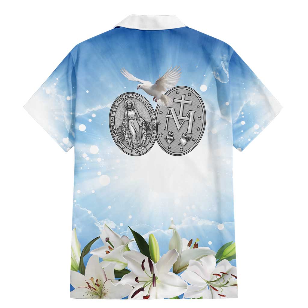 Italy Immaculate Conception Feast Day Family Matching Mermaid Dress and Hawaiian Shirt Virgin Mary with Cross And Lily Flower LT19