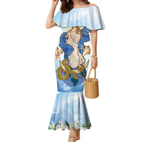Italy Immaculate Conception Feast Day Family Matching Mermaid Dress and Hawaiian Shirt Virgin Mary with Cross And Lily Flower LT19