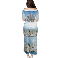 Italy Immaculate Conception Feast Day Family Matching Puletasi and Hawaiian Shirt Virgin Mary with Cross And Lily Flower LT19