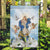 Italy Immaculate Conception Feast Day Garden Flag Virgin Mary with Cross And Lily Flower - Wonder Print Shop