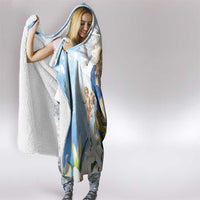Italy Immaculate Conception Feast Day Hooded Blanket Virgin Mary with Cross And Lily Flower - Wonder Print Shop