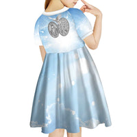 Italy Immaculate Conception Feast Day Kid Short Sleeve Dress Virgin Mary with Cross And Lily Flower LT19