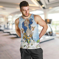 Italy Immaculate Conception Feast Day Men Tank Top Virgin Mary with Cross And Lily Flower LT19