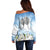 Italy Immaculate Conception Feast Day Off Shoulder Sweater Virgin Mary with Cross And Lily Flower LT19
