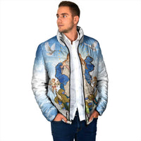 Italy Immaculate Conception Feast Day Padded Jacket Virgin Mary with Cross And Lily Flower - Wonder Print Shop