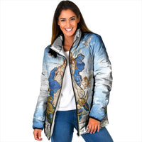 Italy Immaculate Conception Feast Day Padded Jacket Virgin Mary with Cross And Lily Flower - Wonder Print Shop