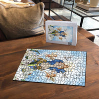 Italy Immaculate Conception Feast Day Puzzle Virgin Mary with Cross And Lily Flower - Wonder Print Shop