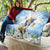 Italy Immaculate Conception Feast Day Quilt Virgin Mary with Cross And Lily Flower - Wonder Print Shop
