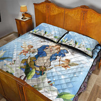Italy Immaculate Conception Feast Day Quilt Bed Set Virgin Mary with Cross And Lily Flower - Wonder Print Shop