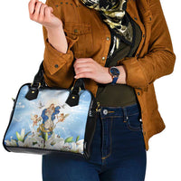 Italy Immaculate Conception Feast Day Shoulder Handbag Virgin Mary with Cross And Lily Flower - Wonder Print Shop