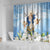 Italy Immaculate Conception Feast Day Shower Curtain Virgin Mary with Cross And Lily Flower - Wonder Print Shop