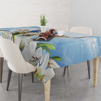 Italy Immaculate Conception Feast Day Tablecloth Virgin Mary with Cross And Lily Flower - Wonder Print Shop