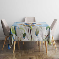 Italy Immaculate Conception Feast Day Tablecloth Virgin Mary with Cross And Lily Flower - Wonder Print Shop