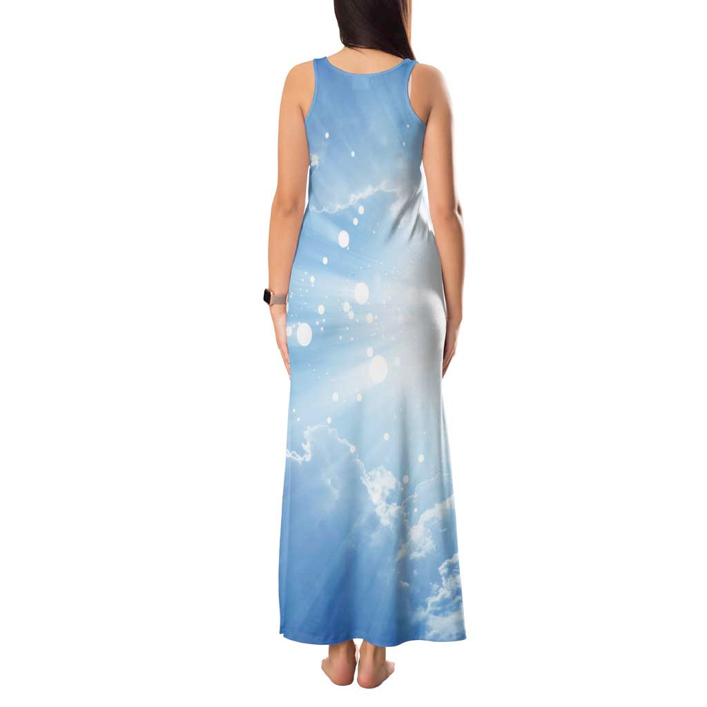 Italy Immaculate Conception Feast Day Tank Maxi Dress Virgin Mary with Cross And Lily Flower LT19