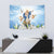 Italy Immaculate Conception Feast Day Tapestry Virgin Mary with Cross And Lily Flower - Wonder Print Shop
