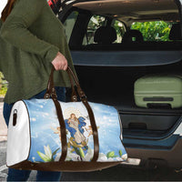 Italy Immaculate Conception Feast Day Travel Bag Virgin Mary with Cross And Lily Flower - Wonder Print Shop