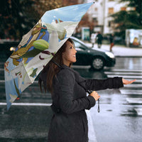 Italy Immaculate Conception Feast Day Umbrella Virgin Mary with Cross And Lily Flower - Wonder Print Shop