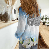 Italy Immaculate Conception Feast Day Women Casual Shirt Virgin Mary with Cross And Lily Flower LT19
