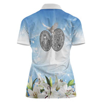 Italy Immaculate Conception Feast Day Women Polo Shirt Virgin Mary with Cross And Lily Flower LT19