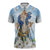 Italy Immaculate Conception Feast Day Zipper Polo Shirt Virgin Mary with Cross And Lily Flower - Wonder Print Shop