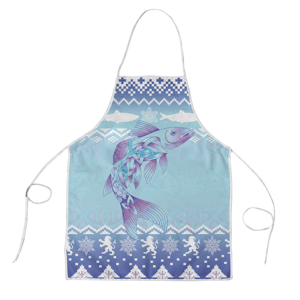 Cardiganshire Wales Christmas Apron Ceredigion Herring Celtic Knot - Wonder Print Shop