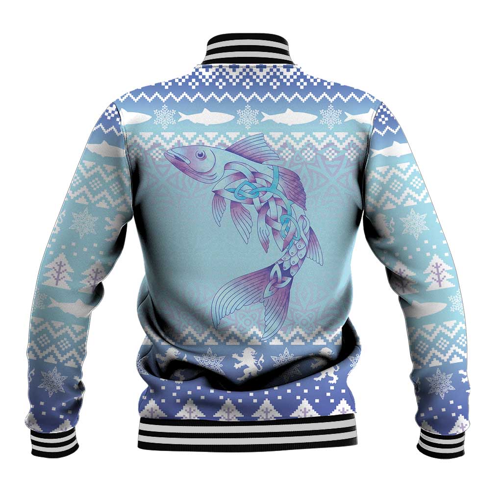 Cardiganshire Wales Christmas Baseball Jacket Ceredigion Herring Celtic Knot - Wonder Print Shop