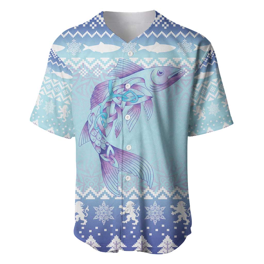 Cardiganshire Wales Christmas Baseball Jersey Ceredigion Herring Celtic Knot - Wonder Print Shop
