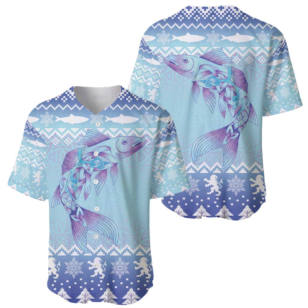 Cardiganshire Wales Christmas Baseball Jersey Ceredigion Herring Celtic Knot - Wonder Print Shop