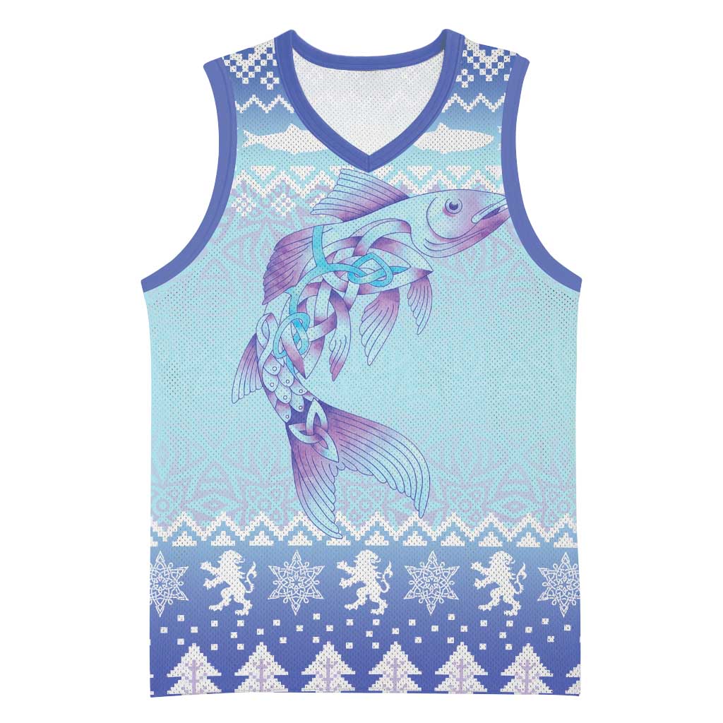 Cardiganshire Wales Christmas Basketball Jersey Ceredigion Herring Celtic Knot - Wonder Print Shop
