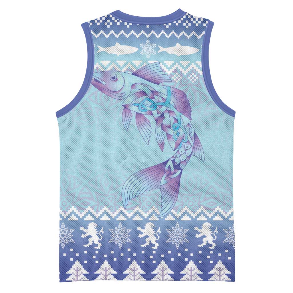 Cardiganshire Wales Christmas Basketball Jersey Ceredigion Herring Celtic Knot - Wonder Print Shop