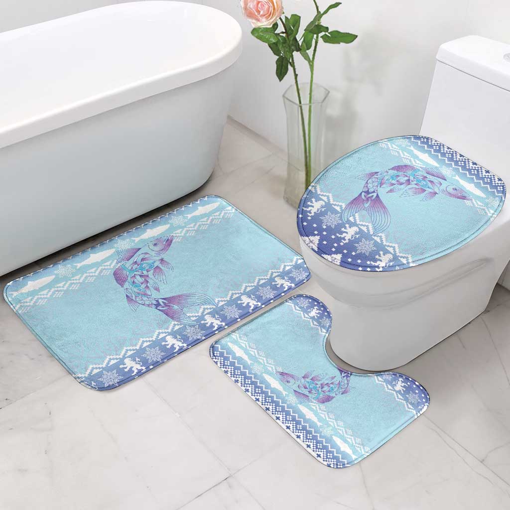 Cardiganshire Wales Christmas Bathroom Set Ceredigion Herring Celtic Knot - Wonder Print Shop