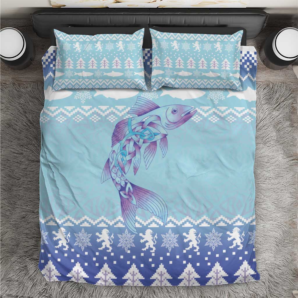 Cardiganshire Wales Christmas Bedding Set Ceredigion Herring Celtic Knot - Wonder Print Shop