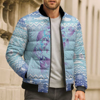 Cardiganshire Wales Christmas Bomber Puffer Jacket Ceredigion Herring Celtic Knot - Wonder Print Shop