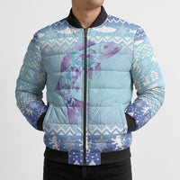 Cardiganshire Wales Christmas Bomber Puffer Jacket Ceredigion Herring Celtic Knot - Wonder Print Shop