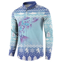 Cardiganshire Wales Christmas Button Sweatshirt Ceredigion Herring Celtic Knot - Wonder Print Shop