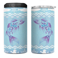 Cardiganshire Wales Christmas 4 in 1 Can Cooler Tumbler Ceredigion Herring Celtic Knot - Wonder Print Shop