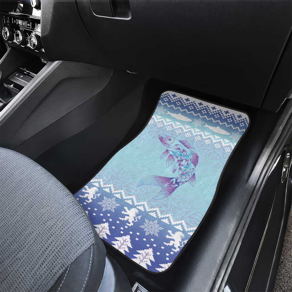 Cardiganshire Wales Christmas Car Mats Ceredigion Herring Celtic Knot - Wonder Print Shop