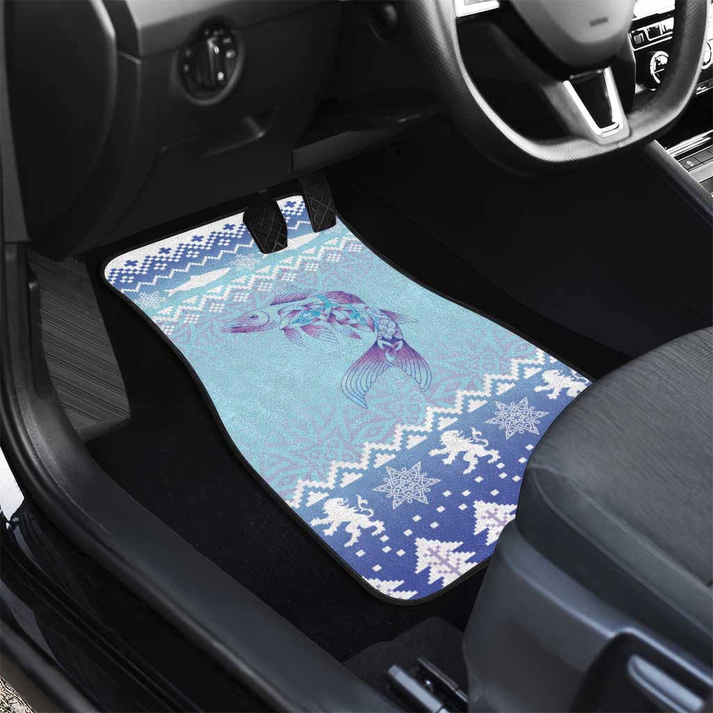 Cardiganshire Wales Christmas Car Mats Ceredigion Herring Celtic Knot - Wonder Print Shop