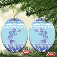 Cardiganshire Wales Christmas Ceramic Ornament Ceredigion Herring Celtic Knot - Wonder Print Shop