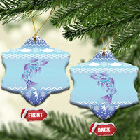 Cardiganshire Wales Christmas Ceramic Ornament Ceredigion Herring Celtic Knot - Wonder Print Shop