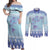 Cardiganshire Wales Christmas Couples Matching Off Shoulder Maxi Dress and Long Sleeve Button Shirt Ceredigion Herring Celtic Knot - Wonder Print Shop
