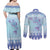 Cardiganshire Wales Christmas Couples Matching Off Shoulder Maxi Dress and Long Sleeve Button Shirt Ceredigion Herring Celtic Knot - Wonder Print Shop
