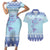 Cardiganshire Wales Christmas Couples Matching Short Sleeve Bodycon Dress and Hawaiian Shirt Ceredigion Herring Celtic Knot - Wonder Print Shop