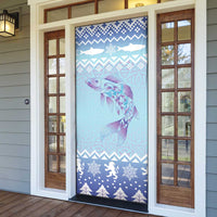 Cardiganshire Wales Christmas Door Cover Ceredigion Herring Celtic Knot - Wonder Print Shop