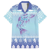 Cardiganshire Wales Christmas Family Matching Long Sleeve Bodycon Dress and Hawaiian Shirt Ceredigion Herring Celtic Knot - Wonder Print Shop