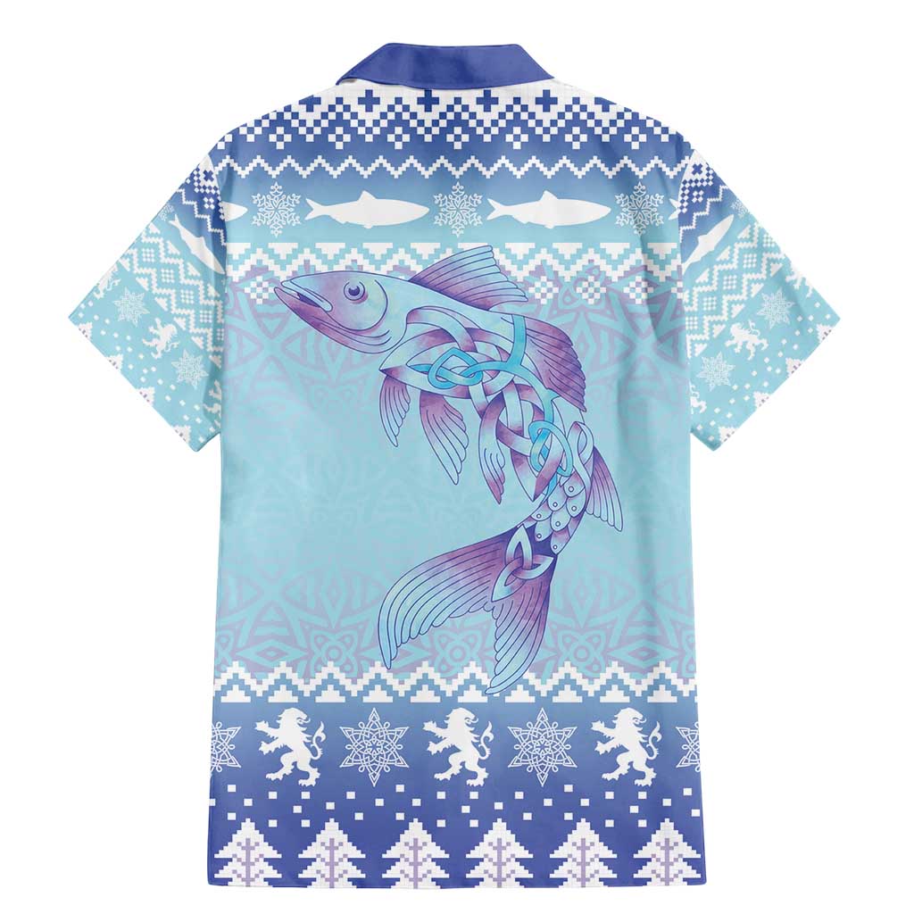Cardiganshire Wales Christmas Family Matching Mermaid Dress and Hawaiian Shirt Ceredigion Herring Celtic Knot - Wonder Print Shop